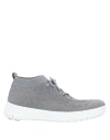 Fitflop Woman Sneakers Grey Size 7 Textile Fibers In Gray