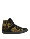 Fitflop Woman Sneakers Military Green Size 7 Leather In Green