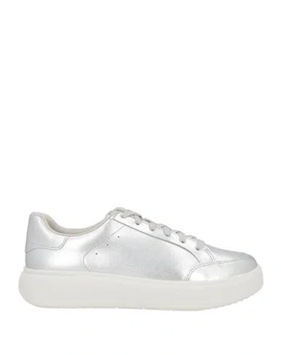 Fitflop Woman Sneakers Silver Size 8 Leather