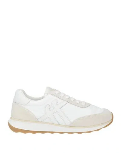 Fitflop Woman Sneakers White Size 8 Textile Fibers, Leather