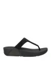 Fitflop Woman Thong Sandal Black Size 7 Textile Fibers