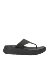 Fitflop Woman Thong Sandal Black Size 8 Leather