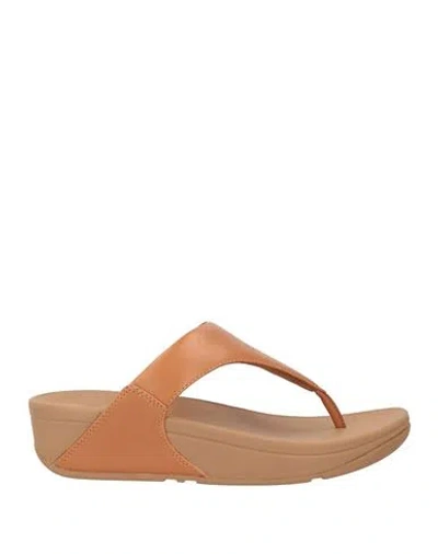 Fitflop Lulu Leather Toepost Womens Flip-flop In Light Tan 592