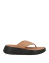 Fitflop Woman Thong Sandal Camel Size 7 Leather
