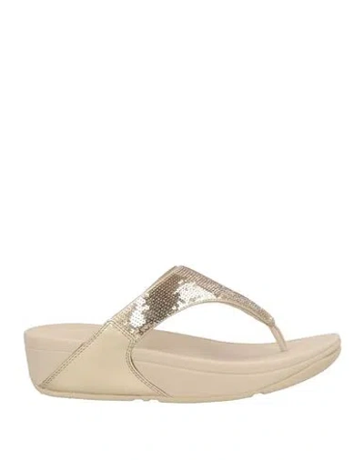Fitflop Woman Thong Sandal Platinum Size 7 Synthetisches Material In Multi