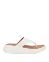 Fitflop Woman Thong Sandal White Size 7 Leather