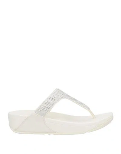 Fitflop Woman Thong Sandal White Size 7 Textile Fibers