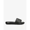 FITFLOP FITFLOP WOMEN'S BLACK IQUSHION DELUXE ERGONOMIC LEATHER SLIDES