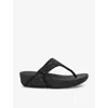 Fitflop Lulu Glitter Flip Flop In Black