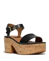 Fitflop Platfforms Ankle Strap Platform Wedge Sandal In Black