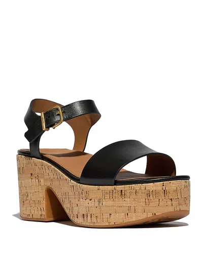 FITFLOP FITFLOP WOMEN'S CORK PLATFORM SANDALS
