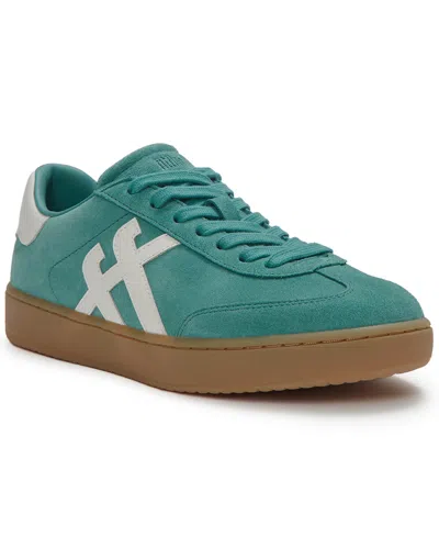 Fitflop Women's Dash T-toe Suede Lace-up Sneakers In Green