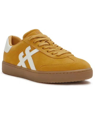 Fitflop The Dash T-toe Leather Sneakers In Yellow