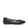 Fitflop Women Delicato Bow Soft Leather Ballet Flat In Black In Black