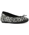 Fitflop Delicato Woven Mary Jane Flat In Black,ivory Mix