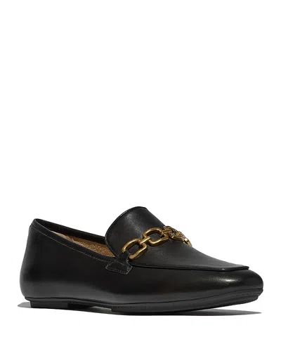 Fitflop Women's Delicato Chain Loafer Flats In Black