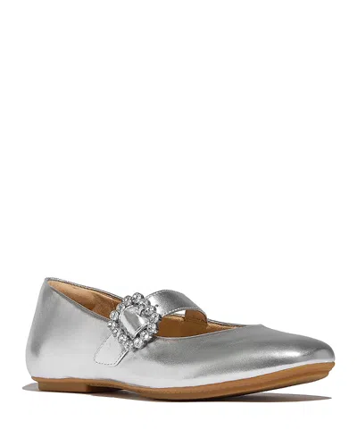 Fitflop Women's Delicato Embellished Flats In Silver