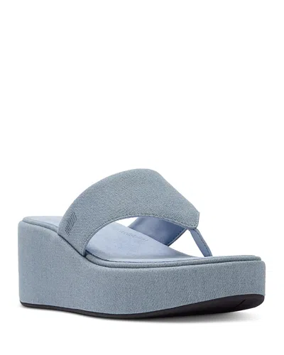 Fitflop Women's Denim Wedge Platform Sandals In Multi