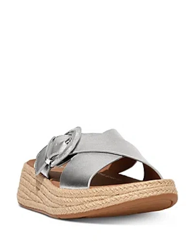 Fitflop Women's Eloise Crossover Espadrille Sandals In Silver