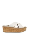 Fitflop Women's Eloise Crossover Strap Cork Platform Sandals In Urban White
