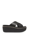 Fitflop Eloise Espadrille Wedge Cross Slide Sandals In Black
