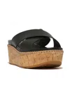 Fitflop Eloise Platform Wedge Slide Sandal In Black