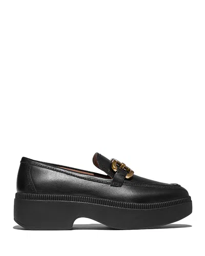 Fitflop Women's F-luma Chain Loafer Flats In Black