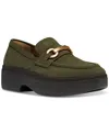 Fitflop F-luma Chunky Snaffle Bit Platform Loafer In Deep Olive
