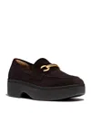 Fitflop F-luma Chunky Snaffle Bit Platform Loafer In Chocolate