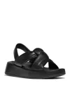 Fitflop F-mode Knot Slingback Platform Wedge Sandal In All Black