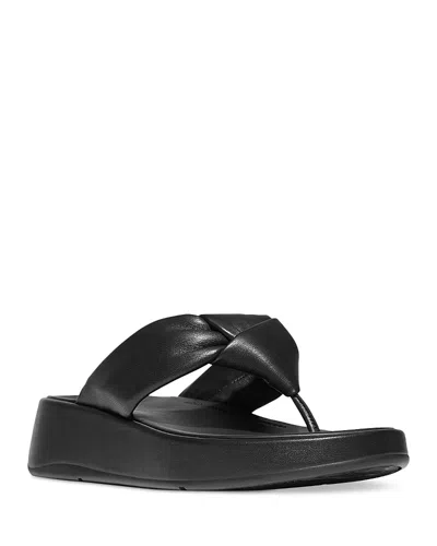 FITFLOP FITFLOP WOMEN'S F-MODE ALMOND TOE KNOTTED STRAP THONG SANDALS
