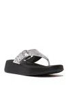 Fitflop F-mode Platform Flip Flop In Silver