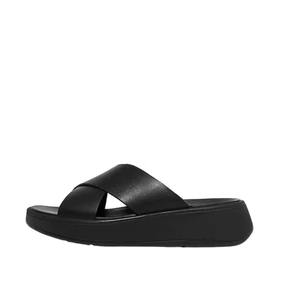 Fitflop Women's F-mode Cross Slides In All Black In Multi