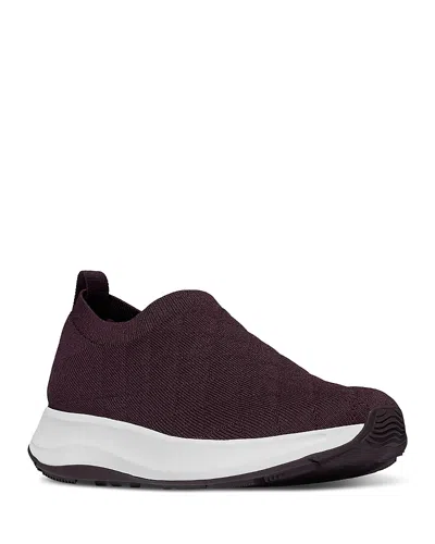 Fitflop Women's F-mode Flow Quilted-knit Slip-on Sneakers In Purple