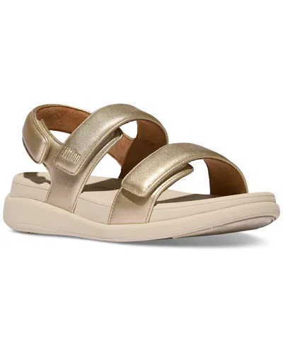 Fitflop F-mode Go Sandals In Platino