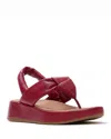 Fitflop F Mode Knot Sandals In Burgundy