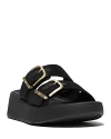 FITFLOP FITFLOP WOMEN'S F-MODE SHIMMER BUCKLE SANDALS