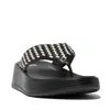 FITFLOP WOMEN'S F-MODE WOVEN-LEATHER FLATFORM TOE-POST SANDALS