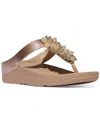 Fitflop Fino Bauble-bead Toe-post Sandals In Neutral