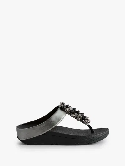 Fitflop Women's Fino Bauble Bead Toe Post Sandals In Black