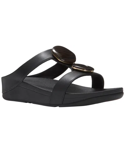 Fitflop Women's Fino Marbled-stone H-bar Slides Sandals In Multi