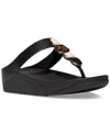 Fitflop Fino Multistone Flip Flop In All Black