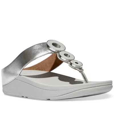 Fitflop Women's Fino Resin-hoop Sandals In Silver