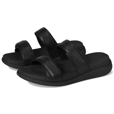 Fitflop Women's  F-mode Go Iw2-c20 Sandals Black Leather Slip-on Slide Ver965