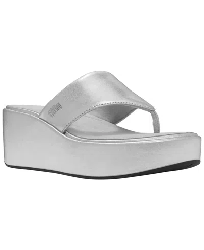 Fitflop Women's Flatforms Wedge Toe-post Sandals In Multi