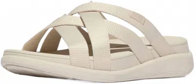 Fitflop Women's F-mode Go Webbing Flatform Strappy Slides In Paris Beige In Neutral