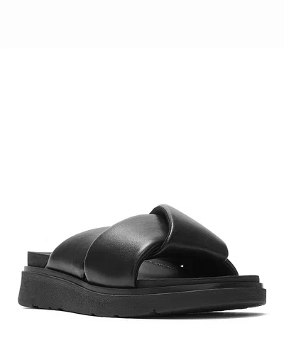 Fitflop Women's Gen-ff Folded Leather Sandals In Black