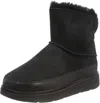 Fitflop Women's Gen-ff Mini Double Face Shearling Boots In All Black In Multi