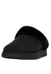 Fitflop Women's Gen-ff Shearling Collar Slippers In All Black In Multi