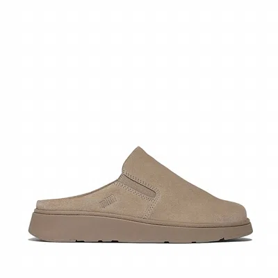 Fitflop Women's Gen-ff Elasticated Suede Mules In Taupe In Brown